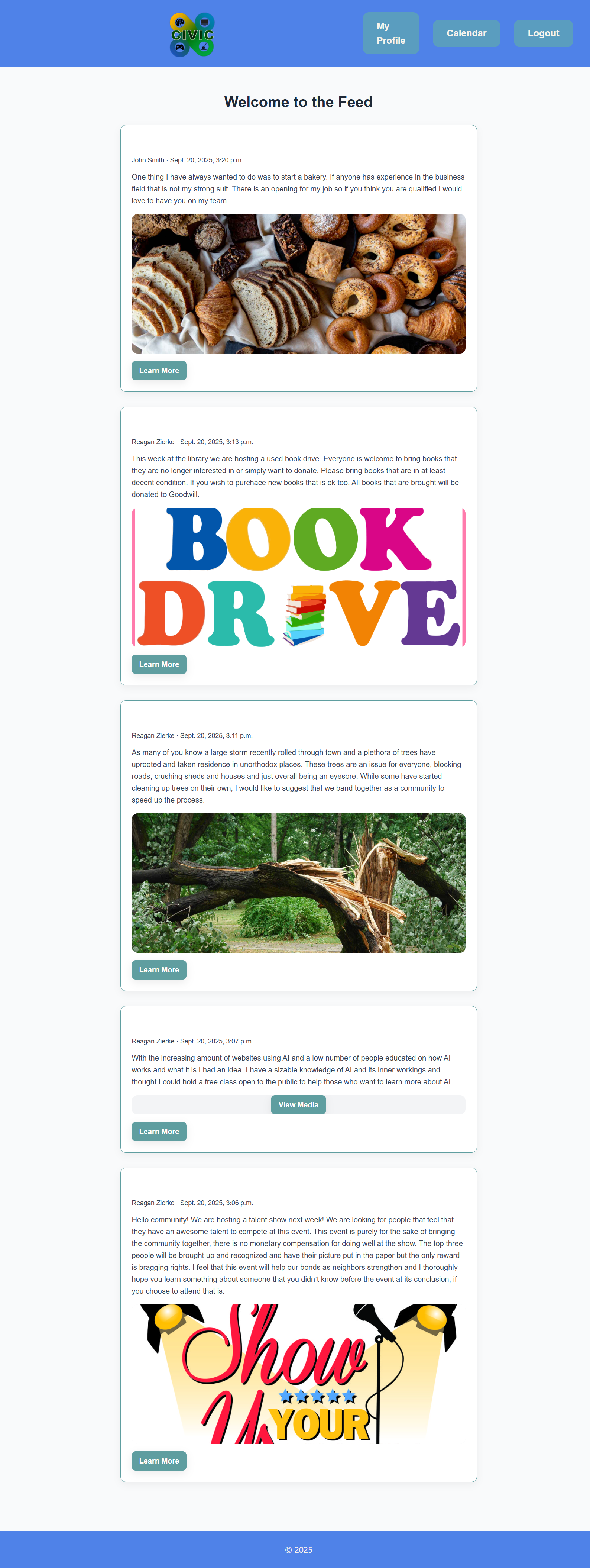 CIVIC Activity Feed