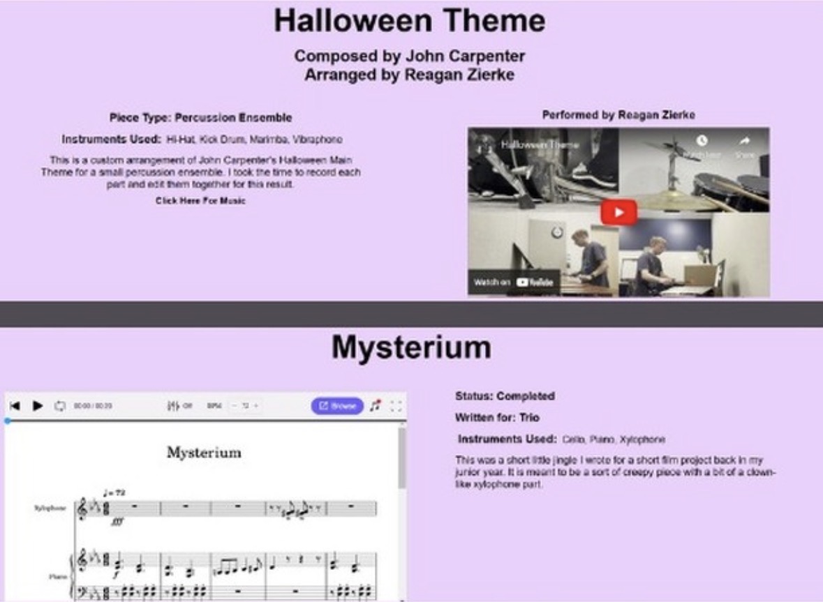 Composition page for original RZPercussion Site